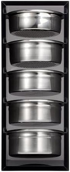 Normcore 58mm Portafilter Basket Storage Holder, Holds 5 Espresso Filter Basket Rack Acrylic Stand for 58mm Portafilter Baskets, Frosted Black - Image 2