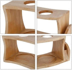 Wooden Pour Over Stand Dual Hole for Two Cups - Image 3