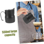 Milk Frothing Pitcher Stainless Steel Black 550ml for Latte Art - Image 7
