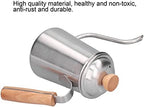 Drip Coffee Kettle, 650ml Stainless Steel Long Gooseneck Spout Coffee Pot Pour Over Tea Pot with Wooden Handle for Camping Home Kitchen - Image 6