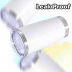 20oz Tumbler Insulated Tumblers Vacuum Coffee Mug with Lid White 12Pack - Image 6