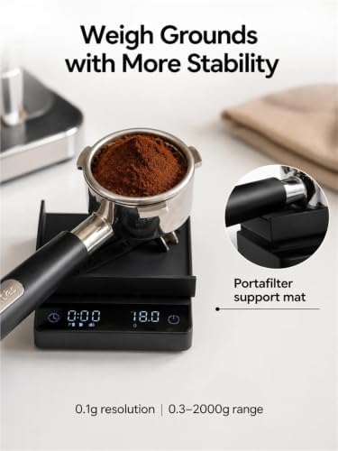 Tiny 3C Coffee Scale with Timer, P Wake Up Function, 0.1g Precision, Compact Design for Espresso & Pour Over, Portable Digital Scale for Small Brew Spaces,(Tiny 3c Black) - Image 6