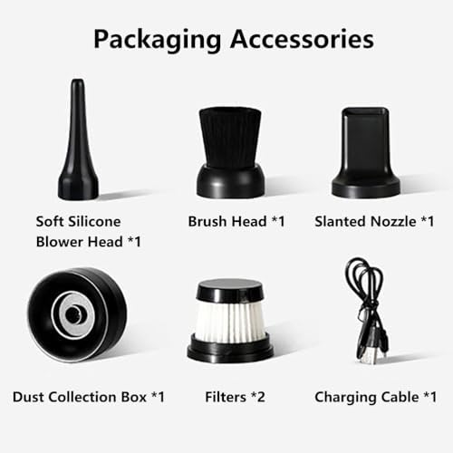 Coffee Grinder Vacuum Cleaner, Handheld Mini Vacuum for Coffee Grounds Cordless Vacuuming Tools Kit Rechargeable for Coffee Shop Home - Image 7