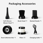 Coffee Grinder Vacuum Cleaner, Handheld Mini Vacuum for Coffee Grounds Cordless Vacuuming Tools Kit Rechargeable for Coffee Shop Home - Image 7