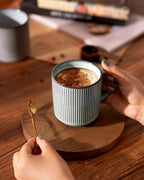 famiware Coffee Mug Set of 8, Star 12 oz Ceramic Mugs Cups Set with Handle - Image 4