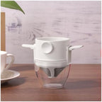 Foldable Portable Coffee Filter Coffee Maker Stainless Steel Drip Coffee Tea Holder Reusable Paperless Pour Over Coffee Dripper(Smoke) - Image 3