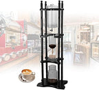 Cold Drip Coffee Maker, 2.5L Large Capacity Cold Brew Coffee Tower, Slow Drip Japanese Cold Brew Maker, with Wood Straight Frame, for Home, Coffee Shop (Black) - Image 2