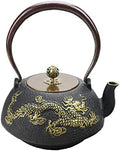 tetsubin Cast iron Tea Kettle workshop Healthy japanese Tea pot with Stainless Steel Infuser (34 oz) by Unknown