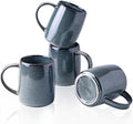 GBHOME Large Coffee Mugs Set of 4, 18oz Handmade Ceramic Coffee Mugs Set with Gradient color for Latte/Tea/Beer/Hot Cocoa, Dishwasher & Microwave Safe, Space blue by GBhome