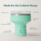REDUCE Saltini 16oz Margarita Tumbler - Insulated Cocktail Glass - 4 Pack - Image 3