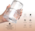 BLUEPOLAR 13oz/400ml Glass Water Tumbler with Straw and Lid Sealed Carry On Thick Wall Iced Coffee Cup Glass Cup for Water, Iced Tea Fruit Juice Etc (White-4 Pack) - Image 5