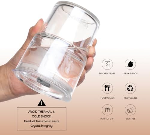 BLUEPOLAR 13oz/400ml Glass Water Tumbler with Straw and Lid Sealed Carry On Thick Wall Iced Coffee Cup Glass Cup for Water, Iced Tea Fruit Juice Etc (White-4 Pack) - Image 5