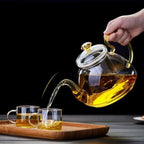 Removable Glass teapot with Infuser Home Tea Brewer Tea Set Large Capacity Portable Tea Kettle Container Cleanable (Without Cup 700ml) - Image 5