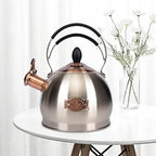 Whistling Tea Kettle Stainless Steel Teapot, Teakettle for Stovetop Induction Stove Top, Fast Boiling Heat Water Tea Pot 2.6 Quart - Image 5