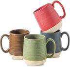 Hasense Coffee Mugs Set of 4, 15 oz Large Porcelain Mugs with Handle for Women Men, Colorful Christmas Coffee Cups for Latte, Tea, Cappuccino, Microwave & Dishwasher Safe by Hasense