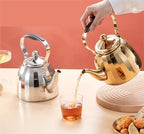 Thickened Teapot with Removable Infuser Stainless Steel for Hotels Restaurants(Silver,1.5L) - Image 3