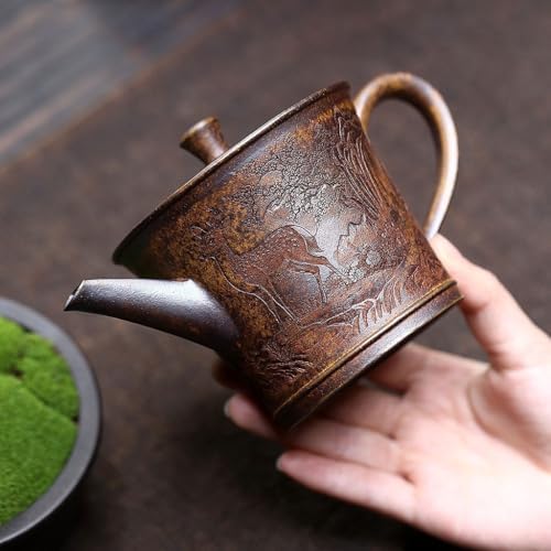 Tea Pots For Loose Tea Chinese Style Household Kung Fu Tea Set Vintage Ceramic Hand-carved Teapot Tea Infuser Pot - Image 3
