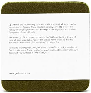 Graf Lantz - Bierfilzl Felt Coasters - Round - 100% Merino Wool - Moisture Wicking - Heat Resistant - Sustainable - Home Decor - Bar Decor - Housewarming Gift - 4 Coaster Set - 4" Circles - Happy - Image 4