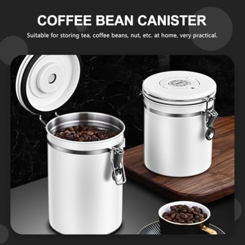 Coffee Bean Sealed Canister with Spoon, Stainless Steel Storage Jar - Image 5