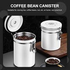 Coffee Bean Sealed Canister with Spoon, Stainless Steel Storage Jar - Image 5