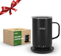Self Heating Coffee Mug,High-Capacity- 18 oz, 180 Min Battery Life, Smart Heated Coffee Mug，Smart Mug, Simple Temperature Control Operation, Gifts for Family Members (Black) by VFZO