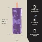 Contigo x Ally Love Streeterville Stainless Steel Tumbler with Straw, Easy Clean Lid, Leak Proof, BPA Free, 24oz, Violet - Image 3