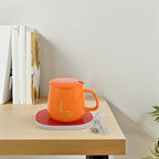 Unomor Electric Cup Warmer with Ceramic Tea Milk Mug USB Travel Electric Heating Mug Auto Shut-Off for Hot Drinks Office Desk Use - Image 6