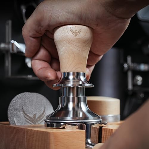 Espresso Accessories Kit 58mm for E61 Group Head Bottomless Portafilter, Calibrated Tamper, Dosing Funnel with Puck Filter, and Espresso Distributor - Image 4
