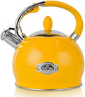 SUSTEAS Whistling Tea Kettle, 2.7QT Food-Grade Steel Teapot, YELLOW by SUSTEAS