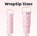 Fjbottle WrapSip 40 oz Insulated Tumbler with Flip Straw and Handle - Image 4