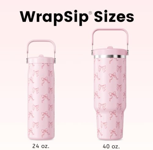 Fjbottle WrapSip 40 oz Insulated Tumbler with Flip Straw and Handle - Image 4