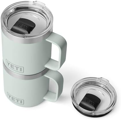 YETI Rambler 10 oz Ceramic Lined Stackable Mug, Vacuum Insulated, Stainless Steel with MagSlider Lid, Ridgeline - Image 7