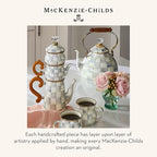 MACKENZIE-CHILDS Tea Kettle, 3 Quarts, Gray-and-White Sterling Check - Image 6