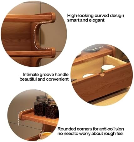 Cup Storage Holder,Wooden Coffee Cup Holder Rack - 40cm Mug Storage Organizer Shelf for Living Room & Kitchen - Durable Coffee Mug Display Stand - Space-Saving Design - Image 5