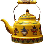 Enamel Whistle Tea Kettle Whistling Teapot Induction Suitable for Home Kitchen Cookers Electric Stovetops-4.2L/125(3.3L) by Unknown