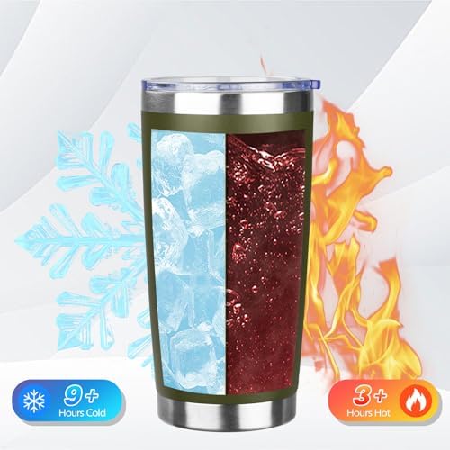 DIW 20oz Insulated Travel Coffee Tumbler Bulk with Lid(Navy Green,4 Pack) - Image 4
