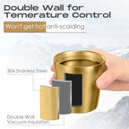Mimorou 8 Pack Stainless Steel Insulated Cup 5.9 oz Metal Tumbler Double Wall Vacuum Water Glasses Camping Reusable Mugs BBQ Home Office Party Coffee(Gold) - Image 4
