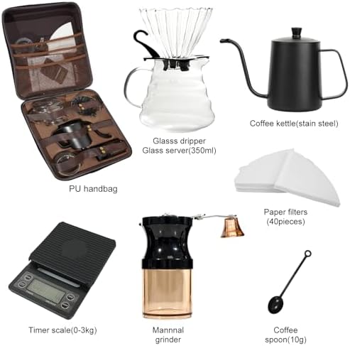 Pour Over Coffee Maker Set, All in One Portable Coffee Maker, Ideal for Home Brewing and Travel, Coffee Lover Gift - Image 2