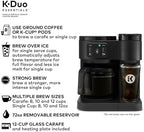 K-Duo Essentials Hot & Iced Coffee Maker Single Serve KCup Pod & 12-Cup Glass Carafe Dual Brew System 72oz Reservoir - Image 7