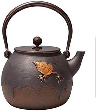 Japanese Cast Iron Tetsubin Teapot Teapot Tetsubin Tea Kettle Japan Teapot Southern Cast Iron Kettle 1400ml Large Japanese Tea Pots Health Boiler Scale Pot Tea Accessorie by Unknown