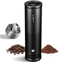 Electric Coffee Grinders, Portable Burr Grinder Capacity 50g w/Magnetic Cover,External Adjustable Setting, Aluminum Alloy Body, 800mAh Battery(Stand not Included) (Black) by PrecisionCraftedPerfection
