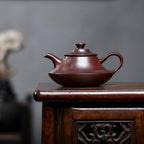 Tea Kettle Creative Purple Clay Teapot Home Tea Room Red Clay Carved Cloud Furnace Teapot Ceramic Tea Infuser - Image 7