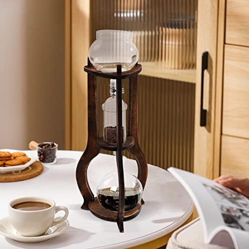 Cold Brew Coffee Maker, Iced Coffee Cold Brew Drip Tower Coffee Tower, Makes 6-8 Cups, 20.29oz (Brown) - Image 6