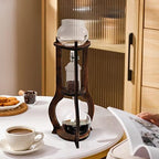 Cold Brew Coffee Maker & Iced Coffee Drip Tower, 600ml Wooden Slow Drip Coffee Maker for 6-8 Cups, Cold Brew Iced Tea Maker Machine for Home Office Use - Image 4