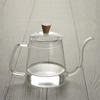 Coffee Pots Drip Coffee Pot Gooseneck Spout Coffee Drip Kettle High Borosilicate Heat Resistant Glass 600ml Transparent Coffee Kettle Pour Gooseneck Kettle Over - Image 3