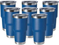 HASLE OUTFITTERS 30oz Stainless Steel Tumbler, Double Wall Vacuum Insulated Travel Mug Tumbler, Durable Insulated Coffee Mug, Gift Box Set (Dark Blue, 8) by HASLEOUTFITTERS