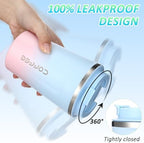 Honeydak 5 Pack Travel Coffee Mugs 12oz Insulated Coffee Cup with Lid Stainless Steel Vacuum Gradient Colorful Tumbler Reusable Leakproof Travel Cups for Hot & Cold Drinks - Image 4