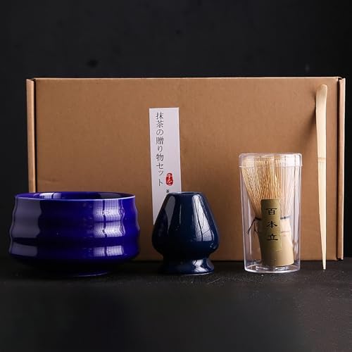 Matcha Whisk Scoop and Holder Matcha Bowl with Strainer by POWLAB