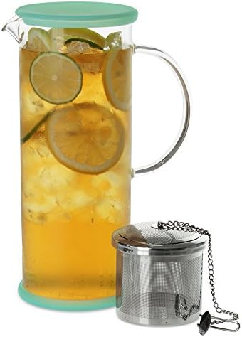 FORLIFE LUCENT Glass Iced Tea Jug with Capsule Infuser, 48-Ounce, Mint by Unknown