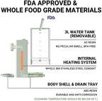 BUYDEEM S9013 Instant Hot Water Dispenser, Countertop Water Boiler & Warmer for Tea, Coffee and Baby Formula, Adjustable 8 Temperatures & 5 Water Outputs, 3L Water Tank(102oz), Green - Image 5